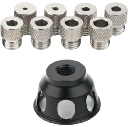 Orificio ciego guía de taladro vertical para montaje de muebles y tareas de mejora del hogar, agujeros centrales de clavija