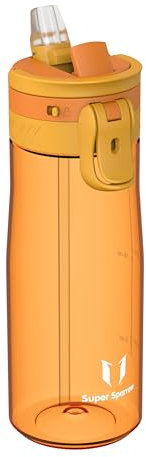 Sparrow Borraccia 750ml - TouchFlow Bottiglia Senza BPA - Senza Perdite Borraccia Cannuccia - Borracce Sportiva Flusso Rapido Con Un Clic per Scuola, All'aperto