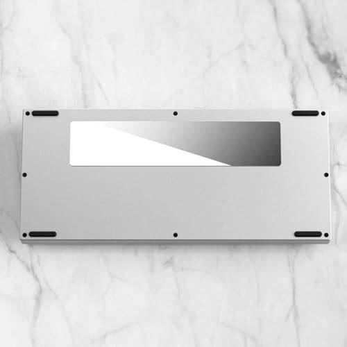 QPSJXN CNC Aluminium Case pour 75% de Clavier de Jeu mécanique(Silver White)