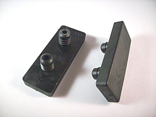 4 Möbelgleiter mit Zapfen - Kunststoff Untersetzer Gleiter Gleitscheiben Schwarz (50 x 19 mm)