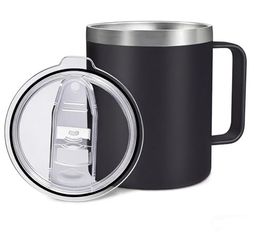 Byitin Tazza Termica 360ml con Manico, Mug Inox da Viaggio