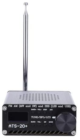 Pinafresa ATS-20+ Si4732 Full Band FM AM MW SW SSB Receiver Scanner-0.96 Inch OLED Screen FM AM SSB LSB USB with Antenna