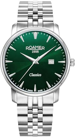 Roamer - Armbanduhr Date Classico Gents - Quartz Uhrwerk - Gehäusebreite: 40 mm - Edelstahl - 3 ATM