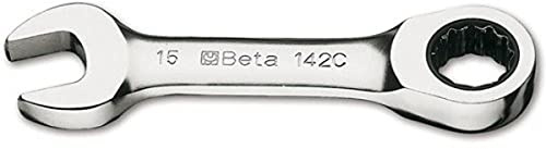 Beta 1420112 Model 142 C12 Ratcheting Combination Spanner, Straight Short Series, 12mm