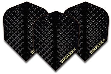 Harrows Darts Unisex-Adult Harrows Dartflights dimplex Black-4 Sets, Schwarz, Klassisch