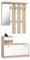 AVANTI TRENDSTORE - Rudolf - Guardaroba da Ingresso con Specchio, 3 Ganci appendiabito e Comoda scarpiera. Disponibile in diversi colori (Marrone)