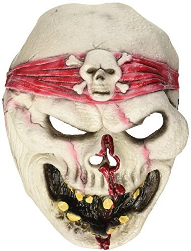 Widmann 00361 - Halbmaske Geisterschiffpirat, Totenkopf, Halloween, Karneval, Mottoparty