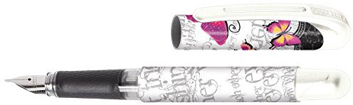 Calligraphy fountain pen/Best writer - ONLINE College Butterfly Love - iridium nib size 1,8 mm, ergonomic soft grip, for standard ink cartridges, refillable, ideal for beginners/pupils/students, 12288/3D