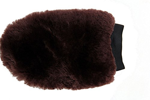 Merauno® Lammwolle Putzhandschuh, aus Qualitäts Merino Lammwolle. Farbe:Natur, Schwarz, Braun, Anthrazit