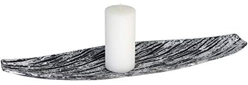 Casablanca Schale Caruso graphit/silberfarben84x25x4