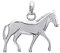 NKlaus Silber großer 925er Sterlingsilber Ketten Anhänger Pferd Pony Damen Kinder 5114