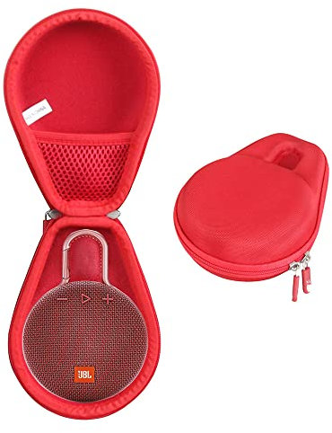 Hard Travel Case for JBL CLIP 3 Portable Bluetooth Wireless Speaker by Hermitshell (Red)