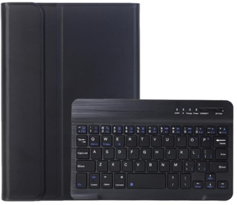 Lrufodya Custodia con tastiera per iPad Mini 4Mini 5 con tastiera wireless Bluetooth staccabile e portapenne custodia sottile e intelligente con funzione di accensionespegnimento automatico Nero