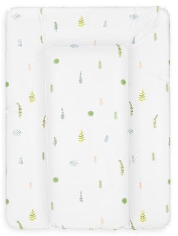 BONKY® Wickelauflage 50x70 cm - weiche Wickelunterlage - Baby Wickeltischauflage - Wasserdischt - Abwaschbar - Made in EU - 100% Oeko TEX - Botanik