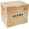 Jac & Mok 3 in 1 Holz Plyo Box-Jumping Box-Non-Slip Plyometric Box for Jumping Exercise - Workout Step Platform, Heavy Duty (16/14/12, Wood)