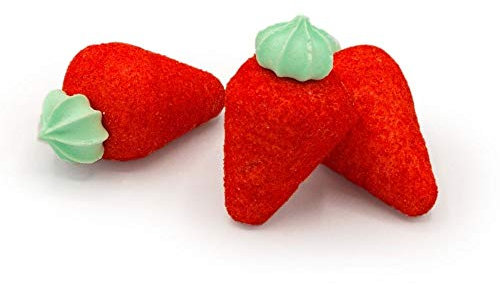 Nubes Chuches Marshmallows Con Forma De Fresas Rojas-Bolsa De 750 Grs Con 46 Unidades