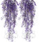 MJARTORIA Kunstpflanze Hängend wie Echt, 2 Stück Künstliche Pflanzen Efeu Hängepflanzen Rebe Grünpflanze, Balkonpflanzen Fake Plant für Indoor Outdoor Garten Wanddekoration (B Blau Violett)