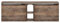 Lomadox Badezimmermöbel Waschtisch Waschbecken-Unterschrank Set 140cm, Vintage Oak Eiche, 2 Softclose-Auszüge, Regal, B/H/T 140/48,5/46 cm
