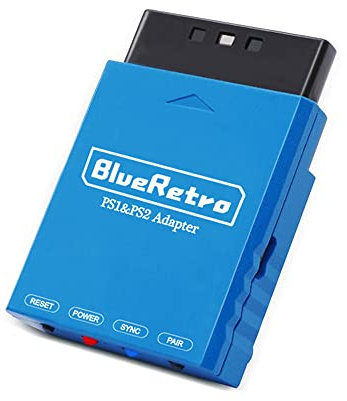 Aoyygg Pour BlueRetro Adaptateur pour manettes de jeu sans fil pour PS1 pour PS2 Console à pour PS4 pour PS5 pour Switch Game Contorller (blue)