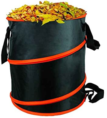 ZWEBY Garden Waste Bags Garden Waste Bag Reusable Garden Refuse Sack Reusable Yard Waste Bag for Gardening, Yard (Color : Orange, Size : 55x72cm)