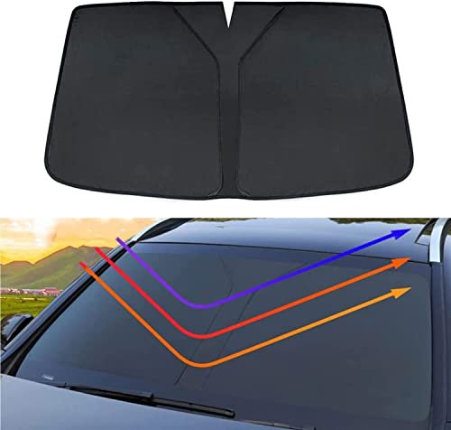 AUJAN Protector Solar para Luna Delantera para Toyota CHR 2016-2023, Plegable Aislamiento TéRmico Rayos UV ProteccióN Parasoles De Parabrisas,- Black