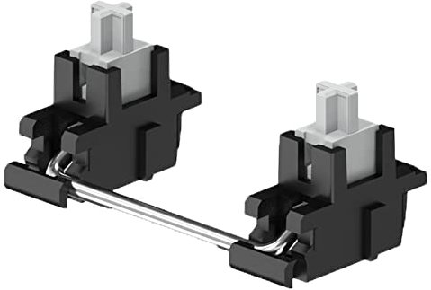GATERON Plate Mounted V2 Stabilizer for 60% Mechanical Keyboard Satellite Switch 7U 6.25U 2U(Silver)