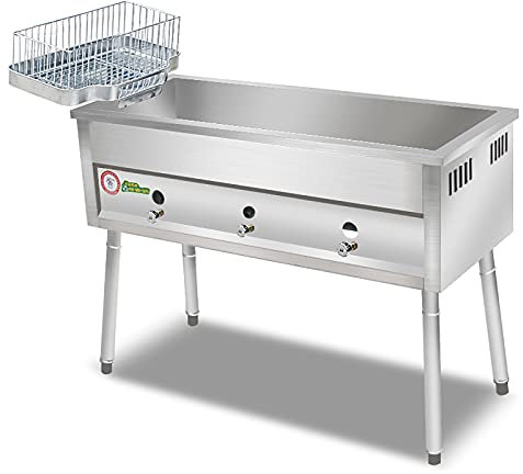 40L/60L Kommerzielle Arbeitsplatten-Gasfritteuse LPG-Fritteuse, freistehende Fritteuse, Edelstahl-Außenkocher, für Pommes-Frites-Restaurant-Heimküche