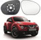 Cristal de Espejo Reemplazar para Nissan Juke 2010-2014, Retrovisor Exterior Ajustable Adecuado, Lente de Marcha Atrá (Derecha)