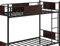 GOPLUS 95×200cm Etagenbett, Umwandelbares Hochbett in 2 Einzelbetten, Metallbett mit Schutzbrett, Stockbett für Kinderzimmer & Wohnheim