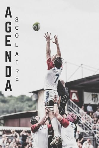 Agenda scolaire 2023-2024 Rugby: Planificateur scolaire journalier pour Primaire Collège Lycée Etudiant,(Aout 2023/Juillet 2024) pour Garçon et fille │Rugby