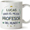 MUGFFINS Tazas Personalizadas para PROFESOR hombre - En Español - Mejor del Mundo - 11 oz / 330 ml - Regalo Personalizable original y divertido