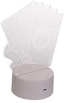 DOITOOL Illusionslicht Poker Nachtlampe Led Tischdeko Mit Touch-fernbedienung Energiesparende Farbenfrohe Lichter Für Bar Restaurant Und Wohnzimmer