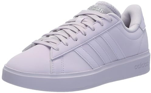 adidas Women's Grand Court 2.0 Sneaker, Ice Lavender/Ice Lavender/Matte Silver, 6
