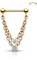 CM Crareesi Mania Doppel Kette Septum Piercing Schmuck 16G Push In Septum Ring 316L Edelstahl Gewinde Dangle CZ Septum Schmuck, Zirkonia