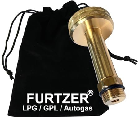 Furtzer LPG GPL Adaptateur de réservoir M22 (1 3/4 x W21,8) DISH long avec sac en tissu
