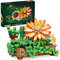 Under the Baubles Sonnenblumen Blumen, Spielzeug Klemmbausteine Pflanzen Bausteine Wildblumenstrauß Botanical Weihnachtsset für Kinder und Frauen, gemeinsame Aktivität, Geschenk zu den Feiertagen