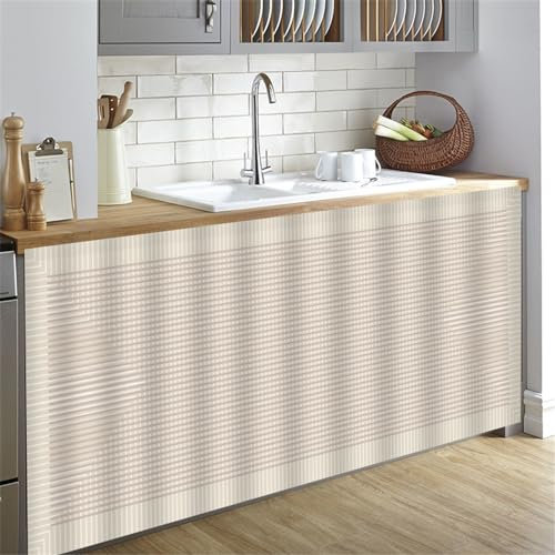 Surwin Rideau Court Cuisine, Rideau Fenetre Rideau Anti-poussière Élégant Rideau de Porte Rideaux Armoire Petit Rideau Occultant pour Salon Placard Café Étagères (Treillis,W70xH90cm)