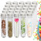 KAHEIGN 60Pcs Reagenzgläser 45ml Kunststoff-Reagenzgläser mit Schraubverschluss, Transparent Reagenzglas Reagenzröhrchen für Blumenvase Beads Süßigkeiten Glas Perlen Labor