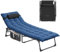 YITAHOME Sonnenliege Klappbar mit Kissen 190x68x31cm, Campingliege mit 5 Einstellbaren Positionen, Sonnenliegen mit Kopfteil & Seitentasche, Belastbarkeit bis 300lbs für Garten, Pool, Camping, Blau
