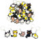 JZK Set di 30x Portachiavi a forma di gatto per bambini, porta chiavi gattino in silicone per bomboniere regalino omaggi pensierino per festa compleanno bambini regali di ringraziamento