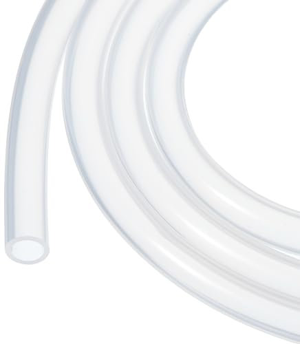 Rebower Tube en Silicone de 2 Mètres de Longueur, 5 mm de DI et 7 mm de DE en Plastique Transparent pour Usages Industriels Tels Que Pompage, Vidange, Irrigation et Brassage