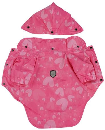 IZOCOOL - Tas Hundemantel wasserdichte Hunde Winter Warm Mantel für Kleine Mittlere Große Hunde Regenmantel Welpen Gepolstert Puffer Weste Haustier Kleidung (Pink, M)