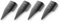 Lamy Z 50 Feder 888 - Ersatzfeder aus verchromtem Edelstahl in der Farbe Schwarz – Federstärke M, F, B, EF 4er Bundle