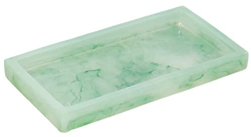 Elegant Marble Vanity Tray for Bathroom And Home Organization, Jade Green