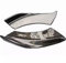 2 Stück Auto Heckspoiler Wrap Angle für Magnum 2.Generation Wagon SE SXT R/T SRT-8 2004-2009, Auto-Heckstoßstange Lippenförmiger Hinterer Ecke Schrauben Zubehör,Carbon Fiber Pattern