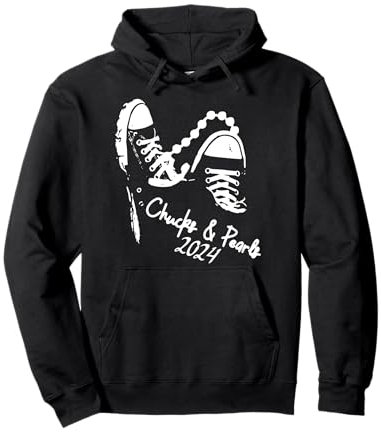 Chucks And Pearls Kamala Harris 2024 unterstützt Geschenklehrer Pullover Hoodie