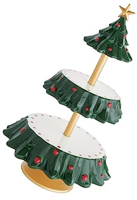 Amosfun Bellissimo Vassoio Portaoggetti in Resina Per Snack Natalizi Piatto Portavivande Per Alimenti Per Natale E Feste