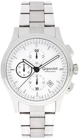 Gigandet Herren Analog Japanisches Quarzwerk Uhr mit Edelstahl Armband 10VNAG44NE/003