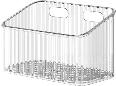 Organizer da parete trasparente impilabile in plastica per armadietti, porte, organizer per organizzare pareti, frigorifero, cucina, bagno, dispensa, borse con cerniera (bianco, 16,5 x 8,5 x 11,1 cm)
