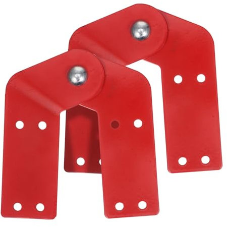 ARTIBETTER 2Pcs Adjustable Telescopic Ladder Hinges, Durable Galvanized Steel Red Accessories for Household and Engineering Use